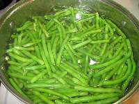 Canning green beans.